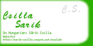csilla sarik business card